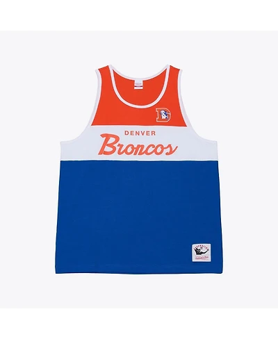 Mitchell & Ness Men's Royal/Orange Denver Broncos Head Coach Tank Top