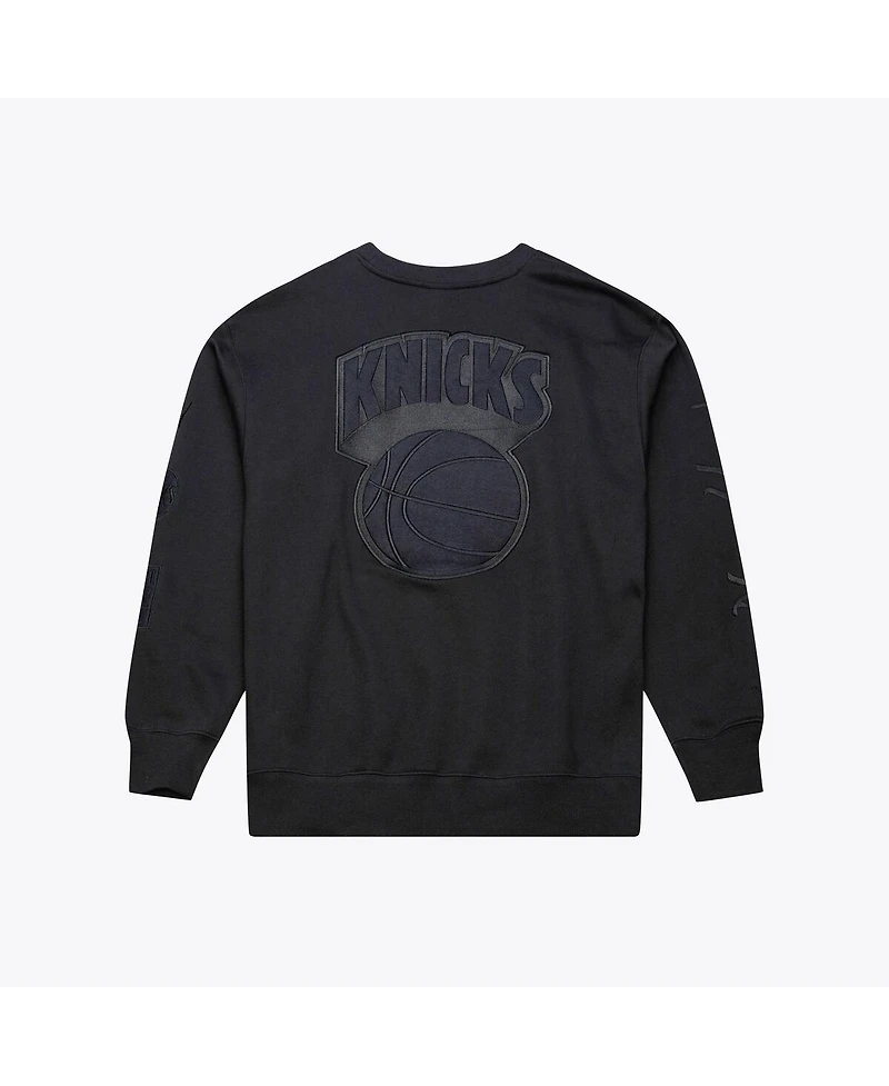 Mitchell & Ness Men's Black New York Knicks Phantom Fleece Sweatshirt