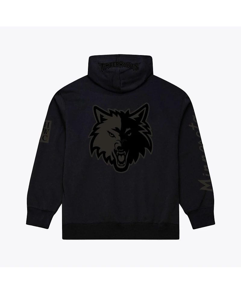 Mitchell & Ness Men's Black Minnesota Timberwolves Phantom Fleece Hoodie