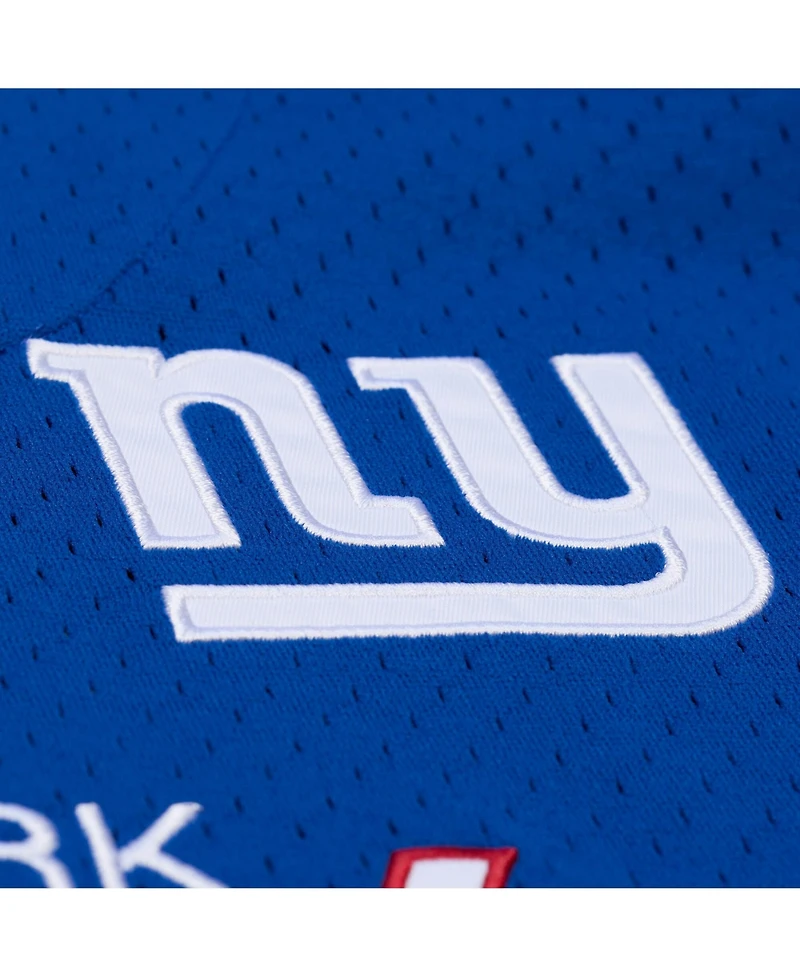 Mitchell & Ness Men's Royal New York Giants Head Coach Mesh Full-Button Fashion Jersey