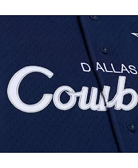 Mitchell & Ness Men's Navy Dallas Cowboys Head Coach Mesh Full-Button Fashion Jersey