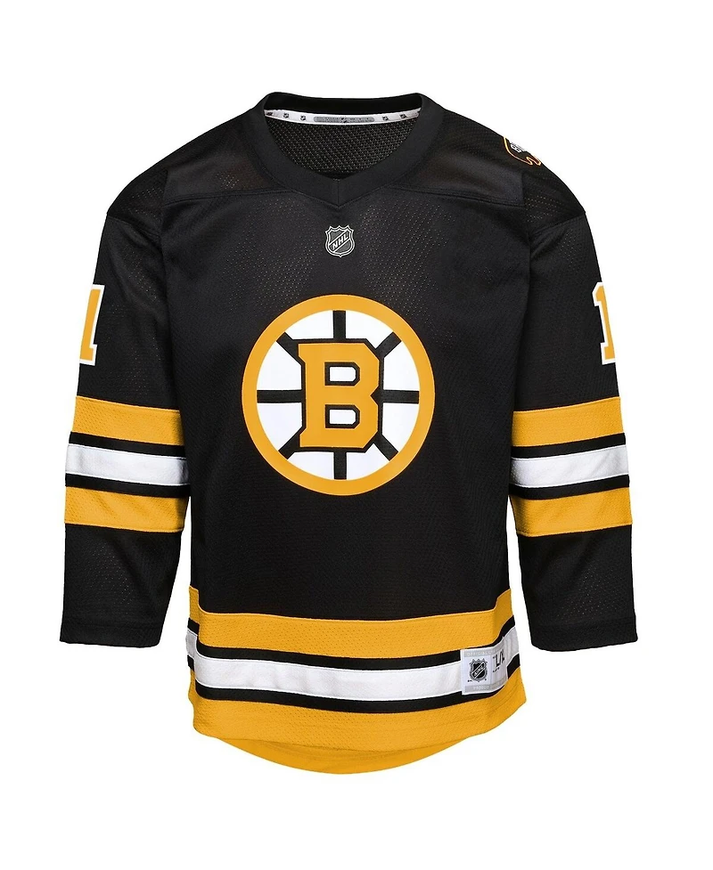 Outerstuff Big Boys and Girls Jeremy Swayman Black Boston Bruins Home Replica Jersey