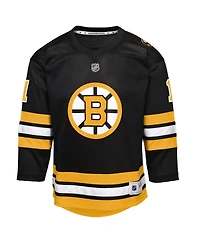Outerstuff Big Boys and Girls Jeremy Swayman Black Boston Bruins Home Replica Jersey