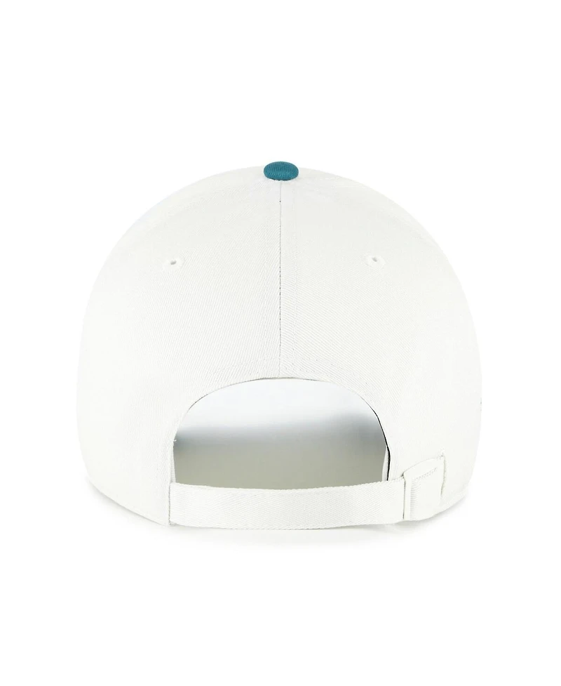 '47 Brand Men's White/Teal Pittsburgh Pirates Contemporary Tonal Clean Up Adjustable Hat