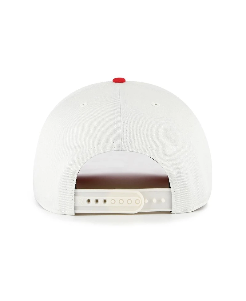 '47 Brand Men's White Ohio State Buckeyes Contemporary Basics Two-Tone Hitch Adjustable Hat