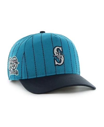'47 Brand Men's x Rawlings Teal/Navy Seattle Mariners Pinstripe Hitch Adjustable Hat