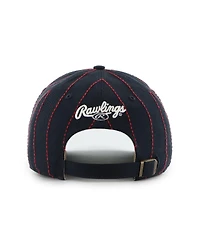 '47 Brand Men's x Rawlings Navy Atlanta Braves Pinstripe Hitch Adjustable Hat