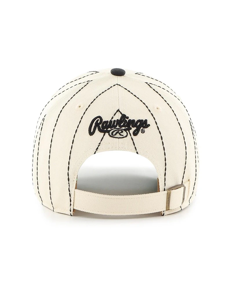 '47 Brand Men's x Rawlings Natural/Black Baltimore Orioles Pinstripe Clean Up Adjustable Hat