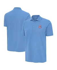 Antigua Men's Powder Blue Chicago Cubs Alternate Logo Legacy Pique Polo Shirt