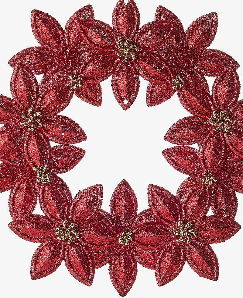 Holiday Lane Christmas Glitters Poinsettia Ornament, Macy's Exclusive
