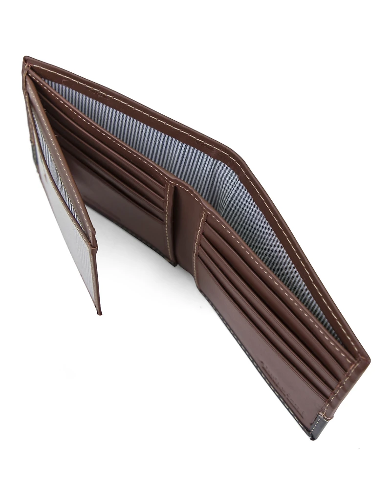 Timberland Men's Hunter Leather Two-Tone Passcase Commuter Wallet