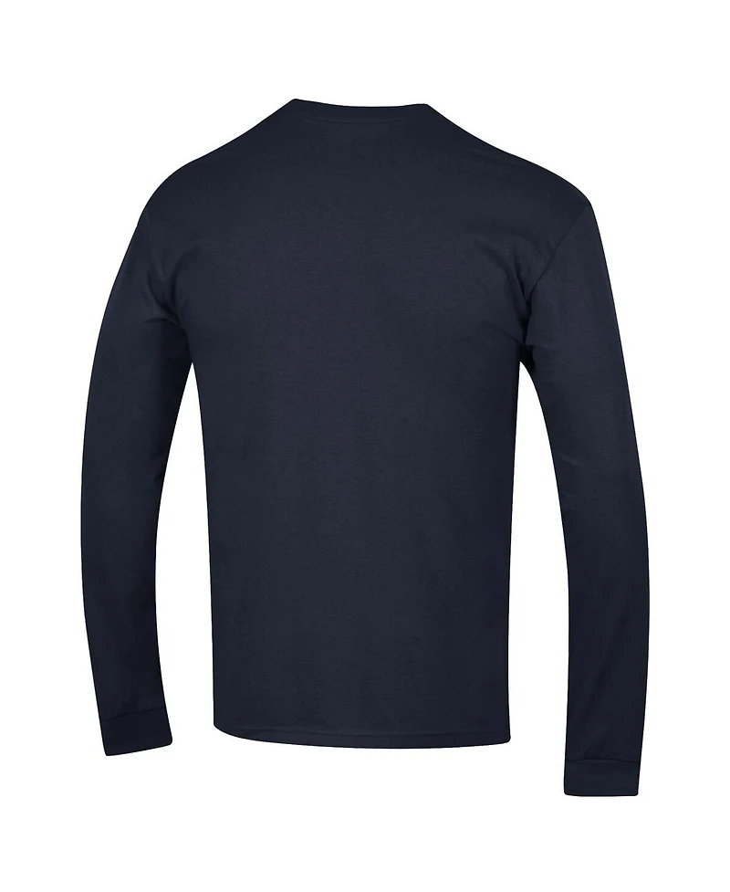 Champion Men's Navy Cal Bears Arch Over Logo 2-Hit Long Sleeve T-Shirt