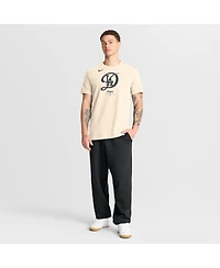 Nike Men's Cream Los Angeles Dodgers City Connect Large Logo T-Shirt