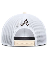 Nike Men's Natural/White Atlanta Braves Rise Dri-fit Trucker Adjustable Hat
