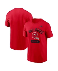Nike Men's Red Georgia Bulldogs Legacy Arch Helmet T-Shirt
