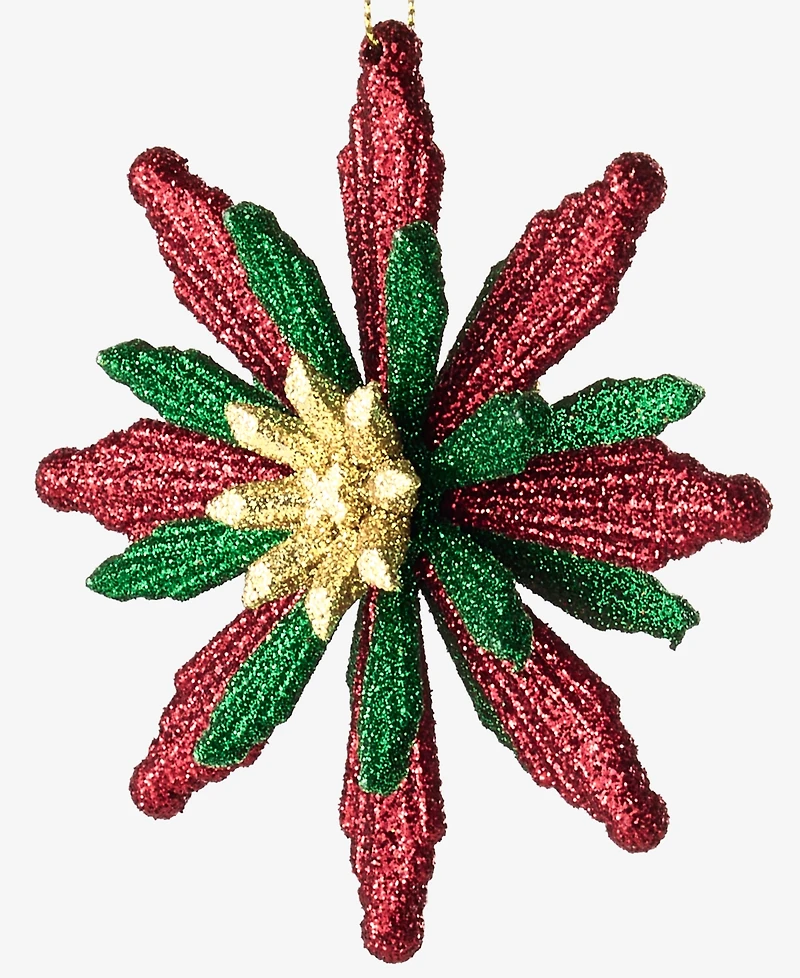 Holiday Lane Christmas Glitters Gold-Tone Starburst Snowflake Ornament, Exclusively at Macy's