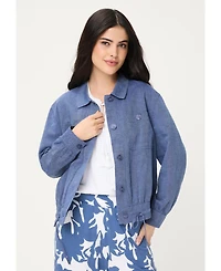 Olsen Women's Linen-Cotton Jacket