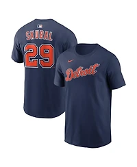Nike Men's Tarik Skubal Navy Detroit Tigers Name and Number T-Shirt