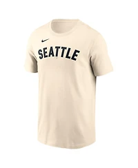 Nike Men's Cal Raleigh Natural Seattle Mariners Name and Number T-Shirt