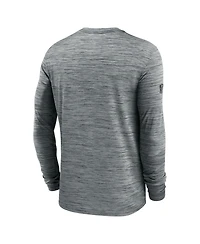 Nike Men's Gray Chicago Bears Sideline Offensive Transition Velocity Dri-fit Long Sleeve T-Shirt