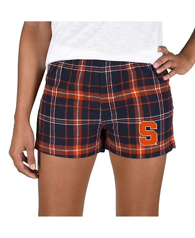 Concepts Sport Women's Navy/Orange Syracuse Orange Ultimate Flannel Shorts