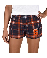 Concepts Sport Women's Navy/Orange Syracuse Orange Ultimate Flannel Shorts