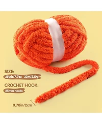 Gnuadz Chunky Chenille Yarn for Hand Knitting Crocheting