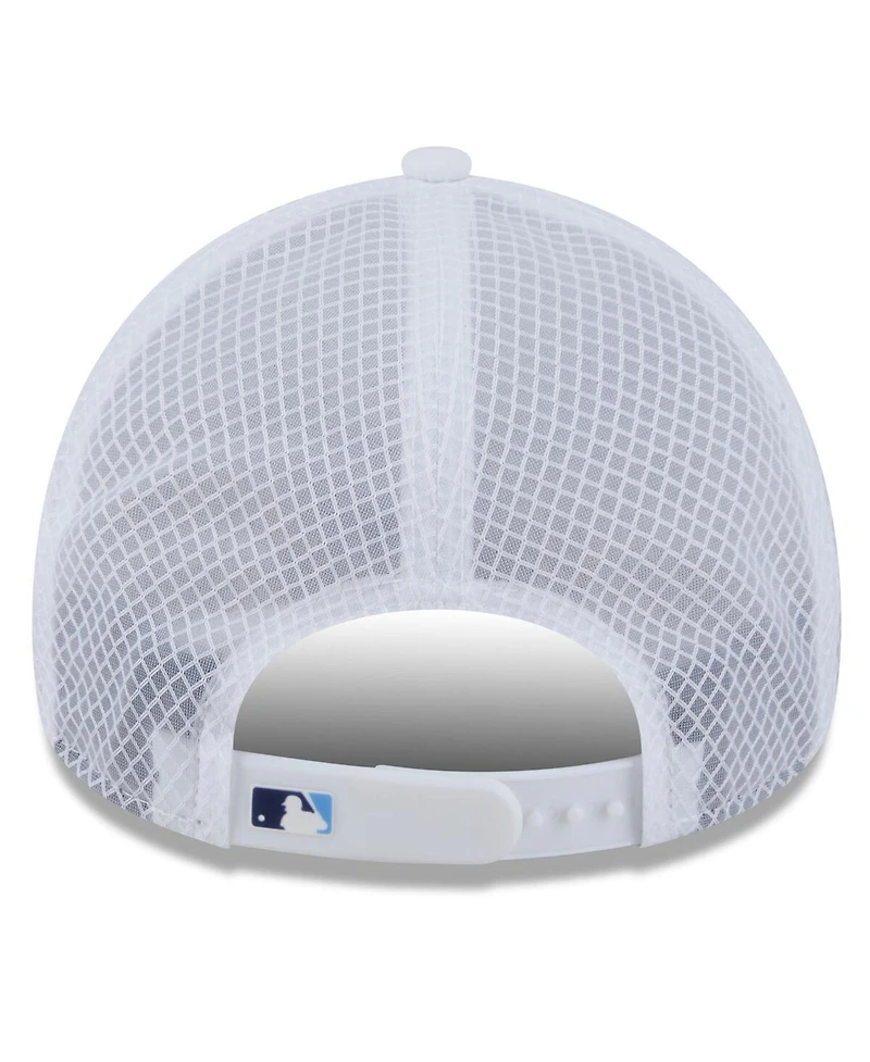 New Era Men's White Tampa Bay Rays 2026 Batting Practice Apex 9FORTY Adjustable Trucker Hat
