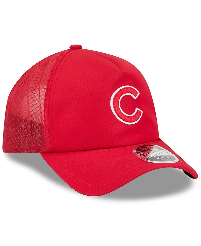 New Era Men's Chicago Cubs 2026 Batting Practice Apex 9FORTY Adjustable Trucker Hat
