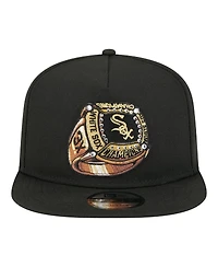 New Era Men's Black Chicago White Sox Ring A-Frame 9FIFTY Snapback Hat