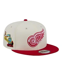New Era Men's White/Red Detroit Red Wings Injection Localized Two-Tone 9FIFTY Snapback Hat