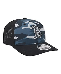 New Era Men's Black Boston Red Sox Tonal Camo 9SEVENTY Stretch-Snap Hat