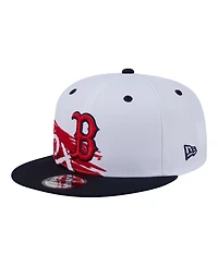 New Era Men's White/Navy Boston Red Sox 9FIFTY Snapback Hat