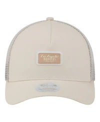 New Era Women's Light Beige Los Angeles Dodgers Tonal Patch 9FORTY M-Crown A-Frame Trucker Adjustable Hat