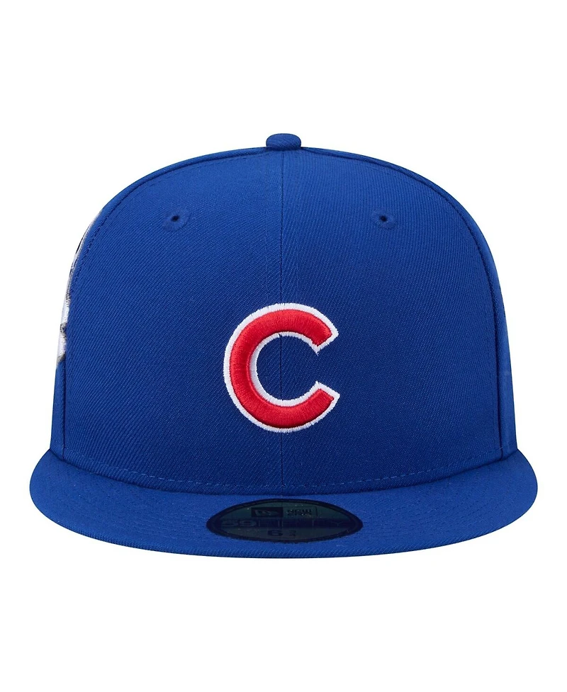New Era Men's Royal Chicago Cubs Hidden Hit 59FIFTY Fitted Hat
