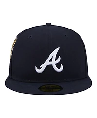 New Era Men's Navy Atlanta Braves Hidden Hit 59FIFTY Fitted Hat