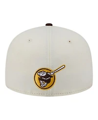 New Era Men's Cream San Diego Padres Two-Tone Stitch 59FIFTY Fitted Hat