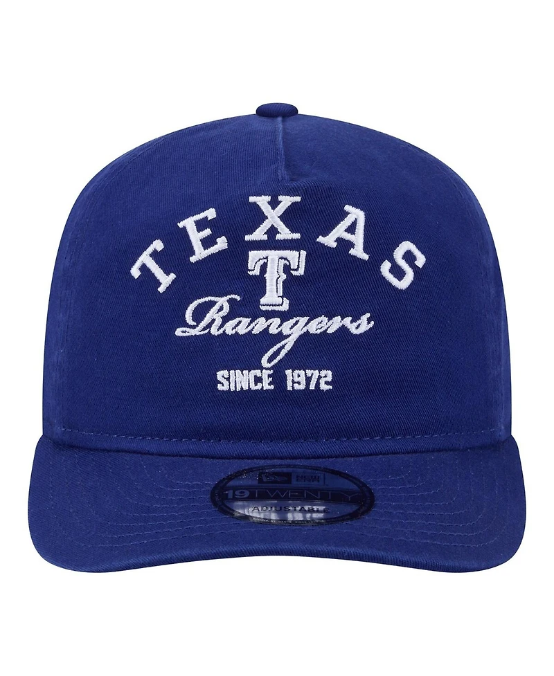 New Era Men's Royal Texas Rangers Stacked 19TWENTY Adjustable Hat