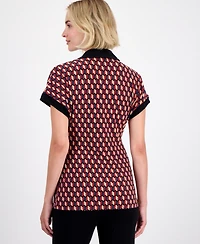 Anne Klein Women's Collared Wrap Top