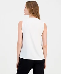 Anne Klein Women's Keyhole-Neck Sleeveless Blouse