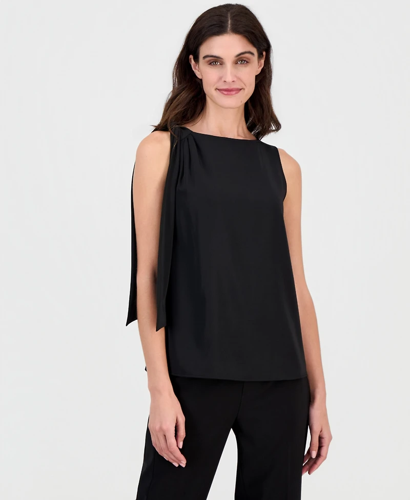 Anne Klein Women's Tie-Shoulder Sleeveless Blouse