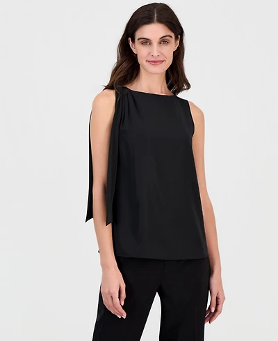 Anne Klein Women's Tie-Shoulder Sleeveless Blouse