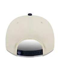 New Era Men's Cream/Navy Dallas Cowboys Classic A-Frame 9FIFTY Adjustable Hat