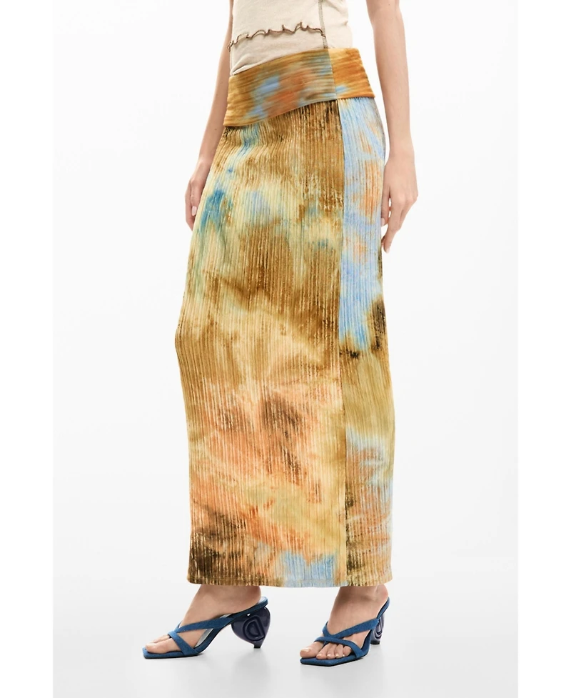 Desigual Women's Long Skirt Texture