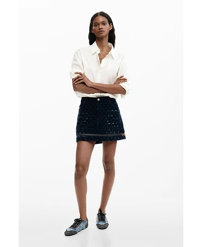 Desigual Women's Denim Jacquard Skirt