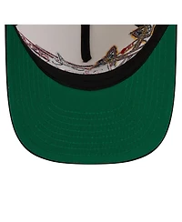 New Era Men's Cream/Navy Atlanta Braves Classic A-Frame 9FIFTY Snapback Hat