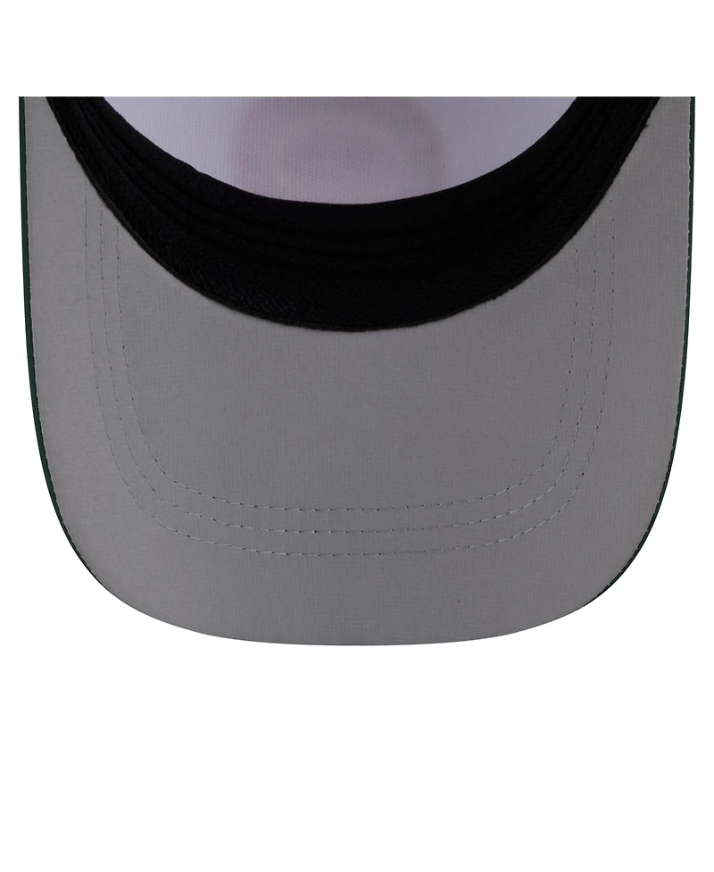 New Era Men's White/Green Bay Packers Patch 39THIRTY A-Frame M-Crown Perforated Flex Hat