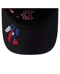 New Era Women's Navy Boston Red Sox Wildflower Casual Classic Adjustable Hat