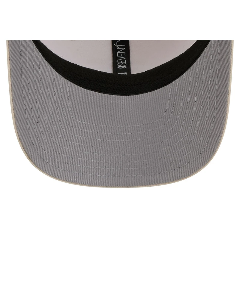 New Era Men's Light Beige New York Mets Color Pack 9SEVENTY Trucker Adjustable Hat