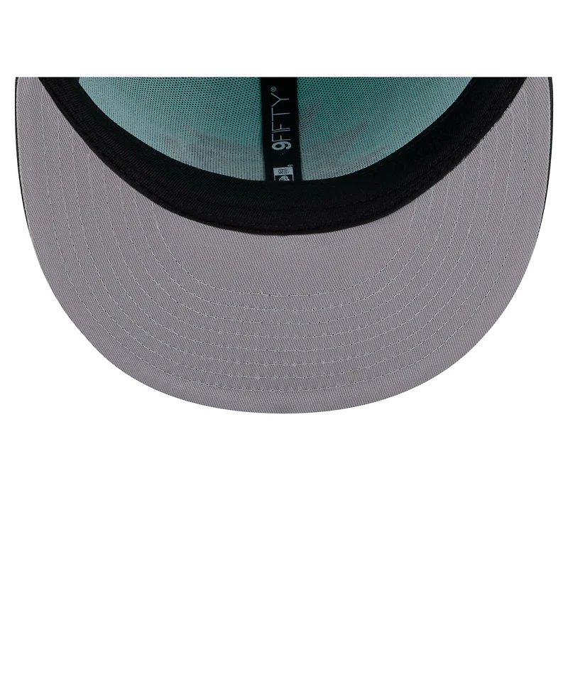 New Era Men's Turquoise/Charcoal San Jose Sharks Two-Tone Color Pack 9FIFTY Snapback Hat